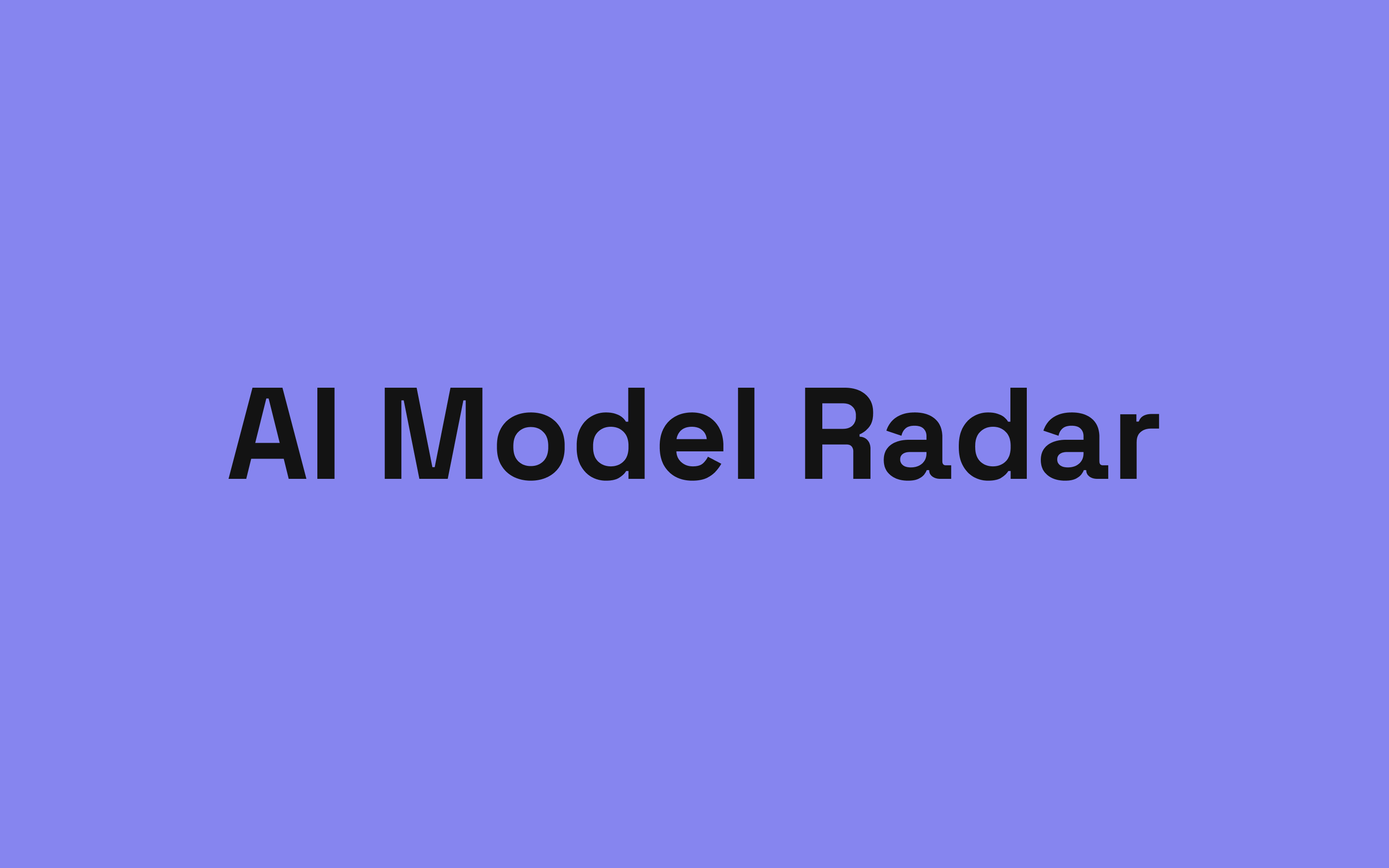 AI Model Radar